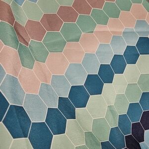 Geometric Hexagon Shower Curtain - Multicolor